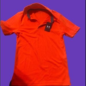 Light orange under armour shirt